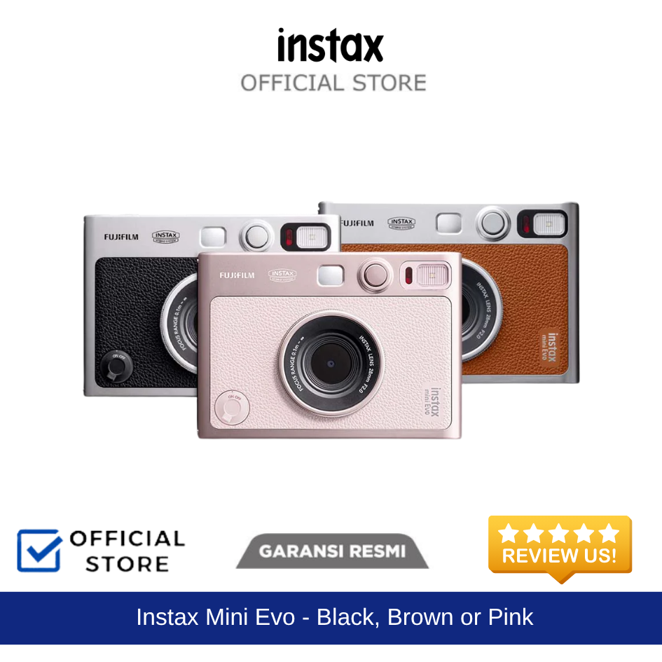 Instax Mini Evo Black, Brown or Pink 3