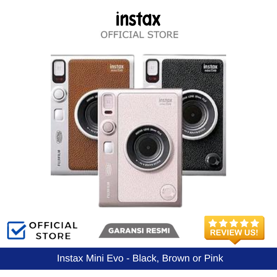 Instax Mini Evo Black, Brown or Pink 4