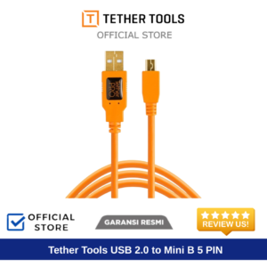 Tether Tools USB 2.0 to Mini B 5 Pin Orange (4.6m) CU5451