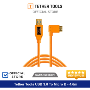 Tether Tools USB 3.0 To Micro B - Orange (4.6m) CU61RT15 Right Angle