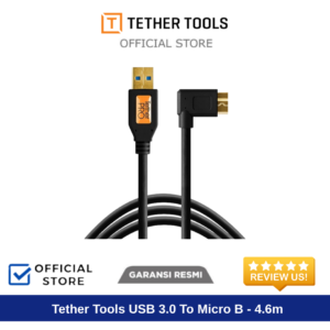 Tether Tools USB 3.0 To Micro B - Black (4.6m) CU61RT15 Right Angle