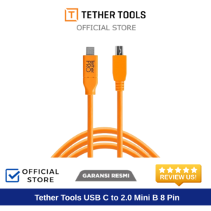 Tether Tools USB C to 2.0 Mini B 8 Pin (4.6m) CUC2615-ORG