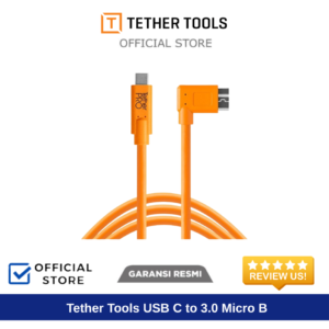 Tether Tools USB C to 3.0 Micro B Right Angle Orange (4.6m) CUC33R15-ORG