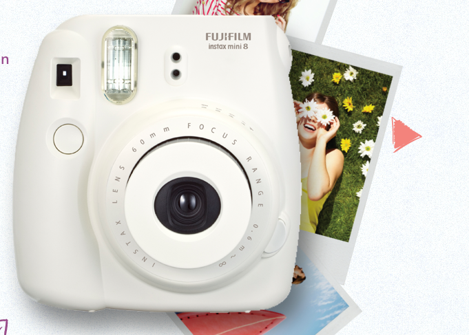 Fujifilm Instax Mini 8 Instant Film Camera White Kamera  