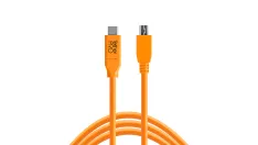 Tether Cables and Acc Tether Tools USB C to 2.0 Mini B 5 Pin Orange (4.6m) CUC2415-ORG