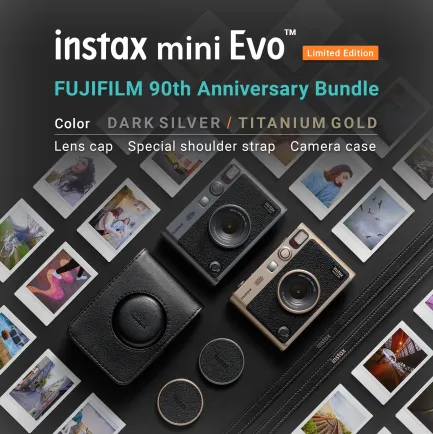 Kamera Instax Instax Mini Evo FUJIFILM 90th Anniversary Special Kit 1 ~item/2024/10/18/instax_mini_evo_90th_edition_1