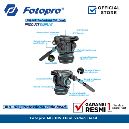 Tripod dan Monopod Fotopro MH-10S Fluid Video Head Fotopro MH10S 5 ~item/2024/11/12/fotopro_mh10s_video_head_5