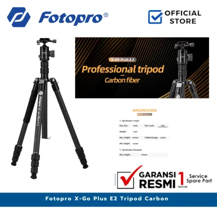 Tripod dan Monopod Fotopro X-Go Plus E2 + 52Q Carbon Fiber Tripod - XGO Plus E 2 1 ~item/2024/11/12/fotopro_xgo_plus_2_tripod_carbon_1