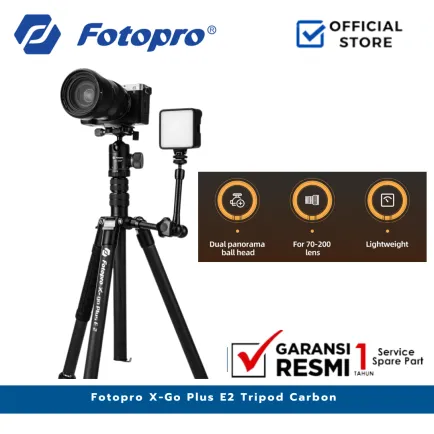 Tripod dan Monopod Fotopro X-Go Plus E2 + 52Q Carbon Fiber Tripod - XGO Plus E 2 3 ~item/2024/11/12/fotopro_xgo_plus_2_tripod_carbon_3