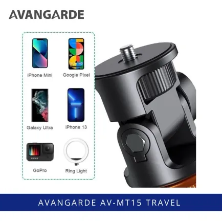 Tripod dan Monopod Avangarde AV-MT15 Travel Phone Tripod Kit for Smartphone & Action Cam 7 ~item/2024/11/13/avangarde_avmt15_travel_tripod_7