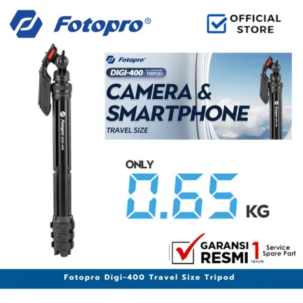 Tripod dan Monopod Fotopro Digi 400 Travel Size Tripod for Digital Camera or Smartphone 2 ~item/2024/11/14/fotopro_digi400_tripod_2