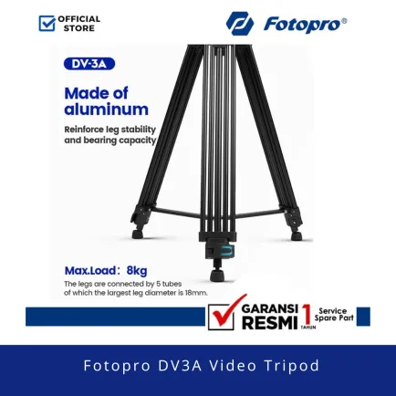 Tripod dan Monopod Fotopro DV3A Tripod Video Kamera DV-3A 2 ~item/2024/11/7/fotopro_dv3a_video_tripod_2