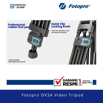 Tripod dan Monopod Fotopro DV3A Tripod Video Kamera DV-3A 5 ~item/2024/11/7/fotopro_dv3a_video_tripod_5