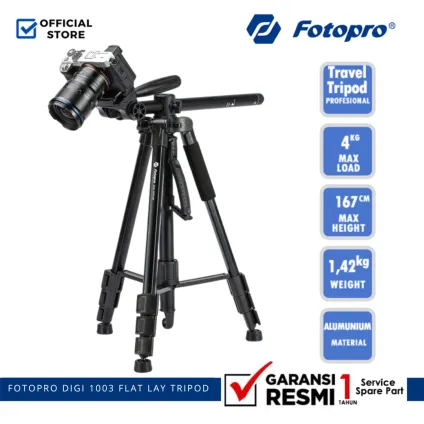 Tripod dan Monopod Fotopro DIGI 1003 Tripod Flat Lay Monopod Alumunium